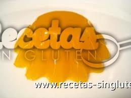 Flan con vino moscatel sin gluten