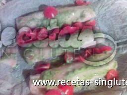 Filetes de trucha con gelatina de verduras sin gluten