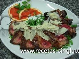 Filete de buey con ruca sin gluten