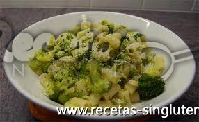 Pasta con brécoles sin gluten