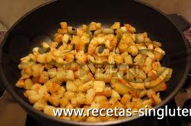 Patatas con vino blanco sin gluten