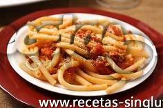 Pasta alla matriciana sin gluten