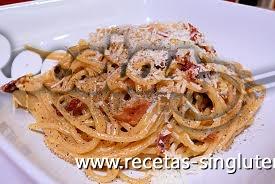 Spaghetti alla carbonara sin gluten