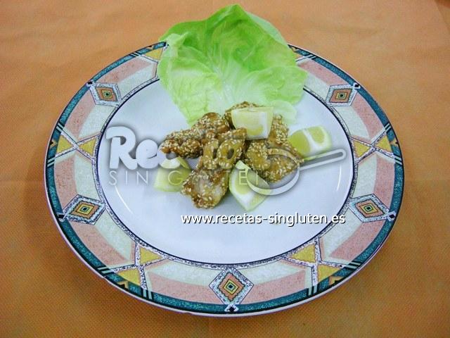 Croquetas de pollo al sésamo sin gluten