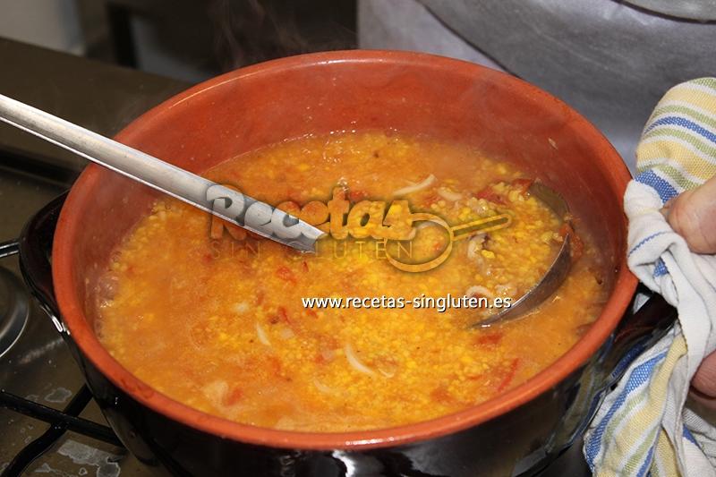 Sopa de sepia sin gluten