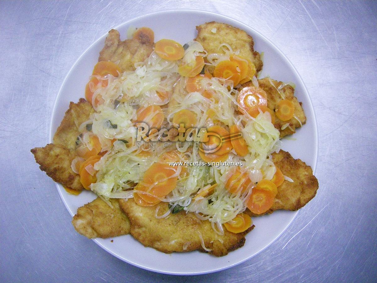 Pechuga de pollo en escabeche sin gluten