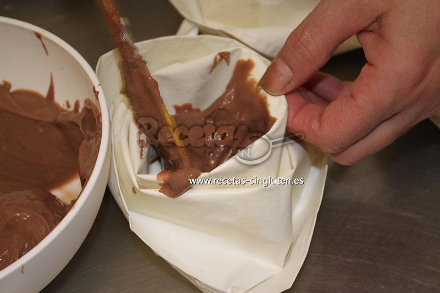 Crema con chocolate y ron sin gluten