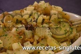 Ensalada de queso de oveja y sorpresa sin gluten