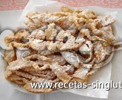 Chiacchiere (dulce napolitano sin gluten) sin gluten